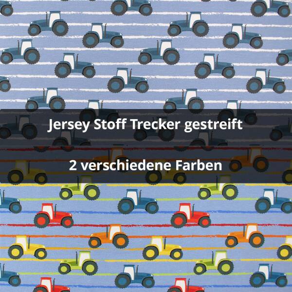 Jersey Stoff Trecker, gestreift