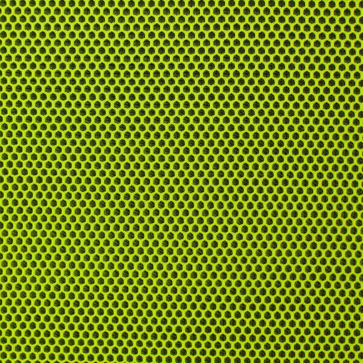 Mesh Stoff, 3D Struktur, schwarz/lime box