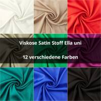 Viskose Satin Stoff Ella, uni