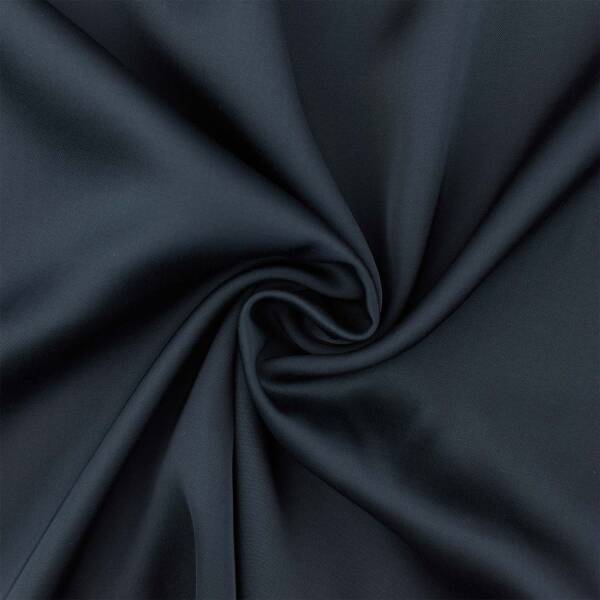 Viskose Satin Stoff Ella, uni marine