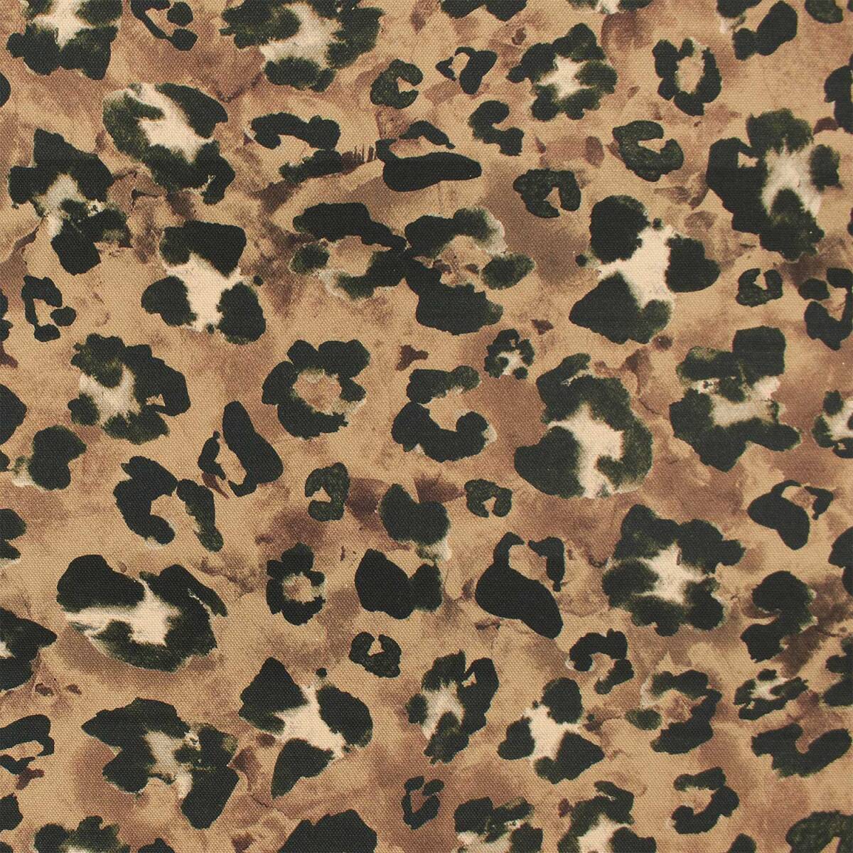 Canvas Stoff Leoprint, rehbraun box
