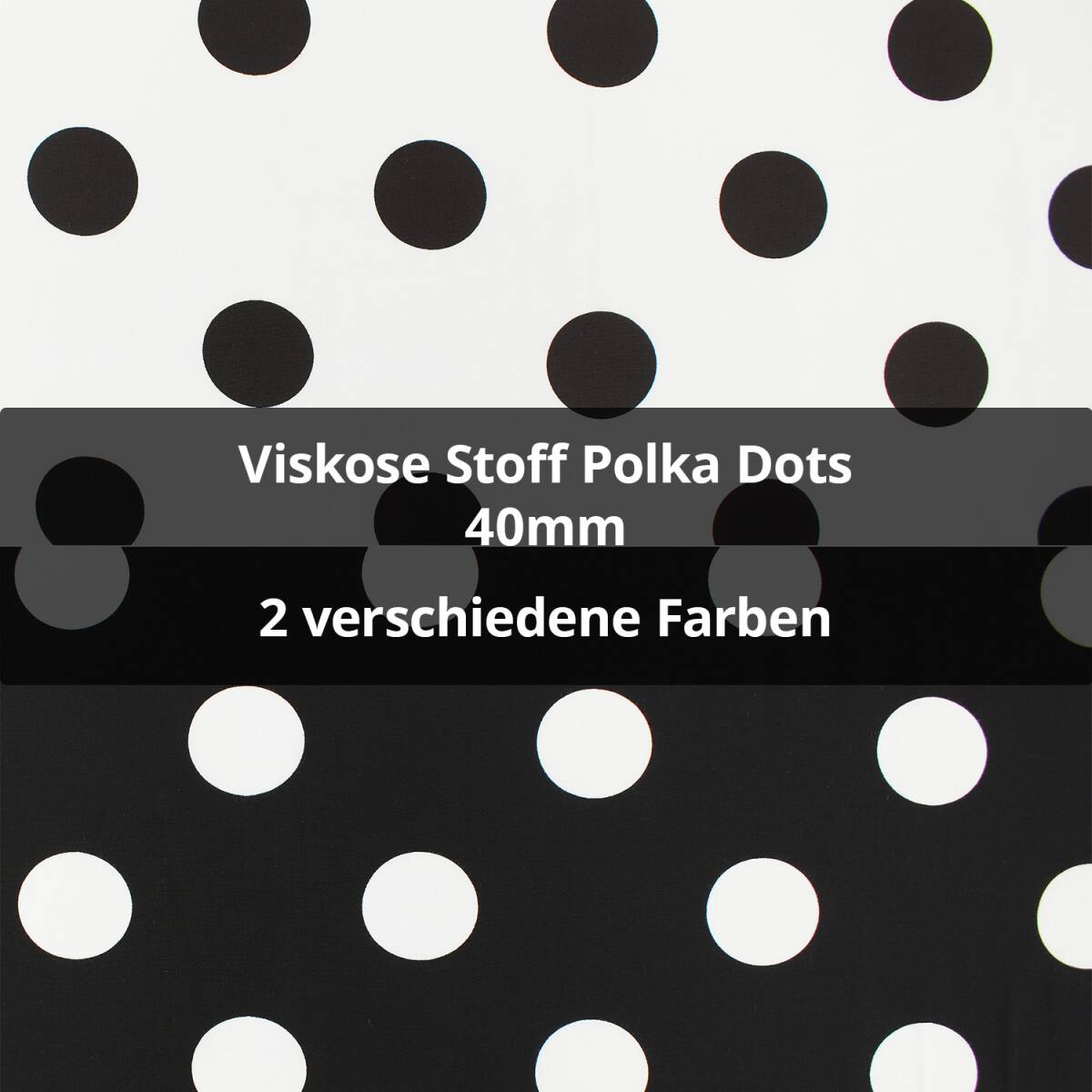 Viskose Stoff Polka Dots, 40mm box