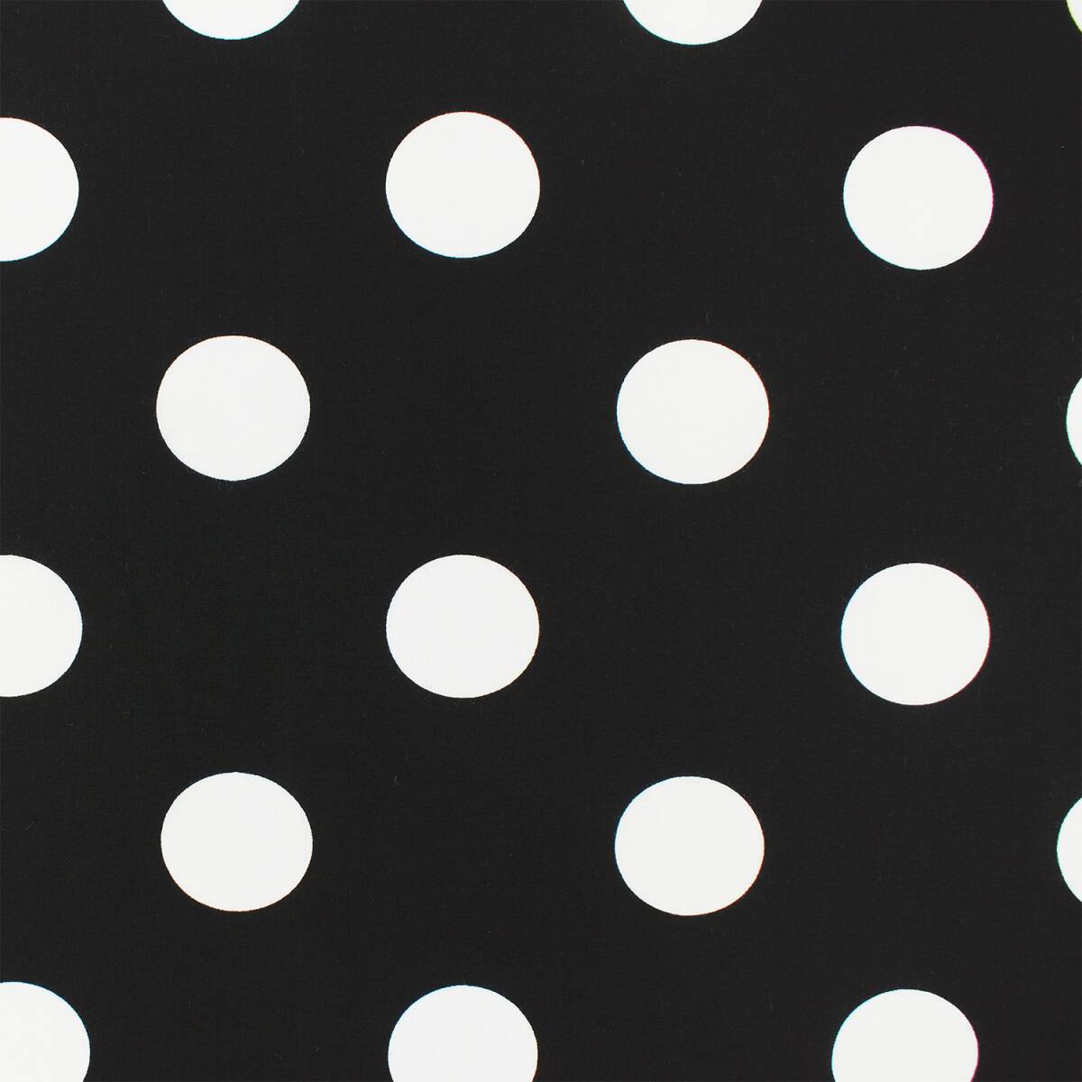 Viskose Stoff Polka Dots, 40mm, schwarz box