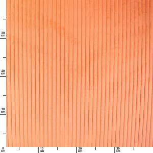 Cord Samt Stoff Wanja, Sommerfarben, uni apricot