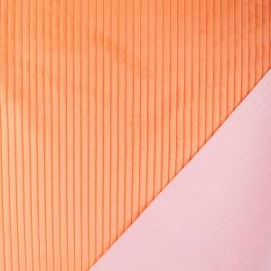 Cord Samt Stoff Wanja, Sommerfarben, uni apricot