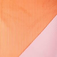 Cord Samt Stoff Wanja, Sommerfarben, uni apricot