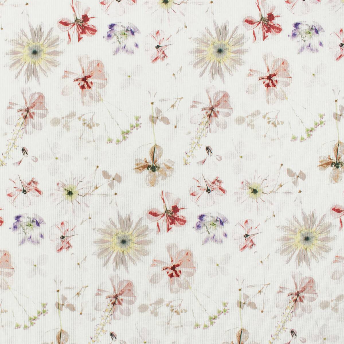 Rippjersey Stoff getrocknete Blumen, nat box