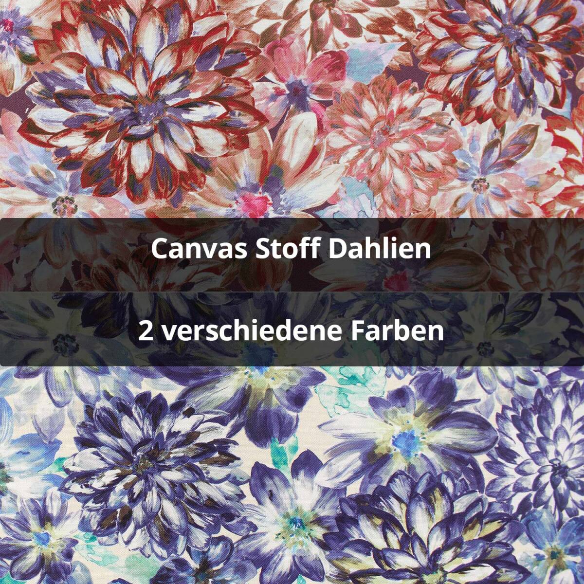 Canvas Stoff Dahlien