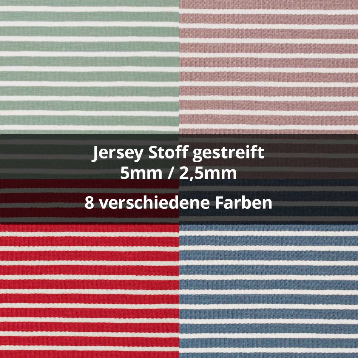 Jersey Stoff, gestreift, 5mm/2,5mm