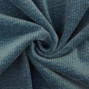 Cord Stoff Strech 6W, gewaschen, uni Jeansblau