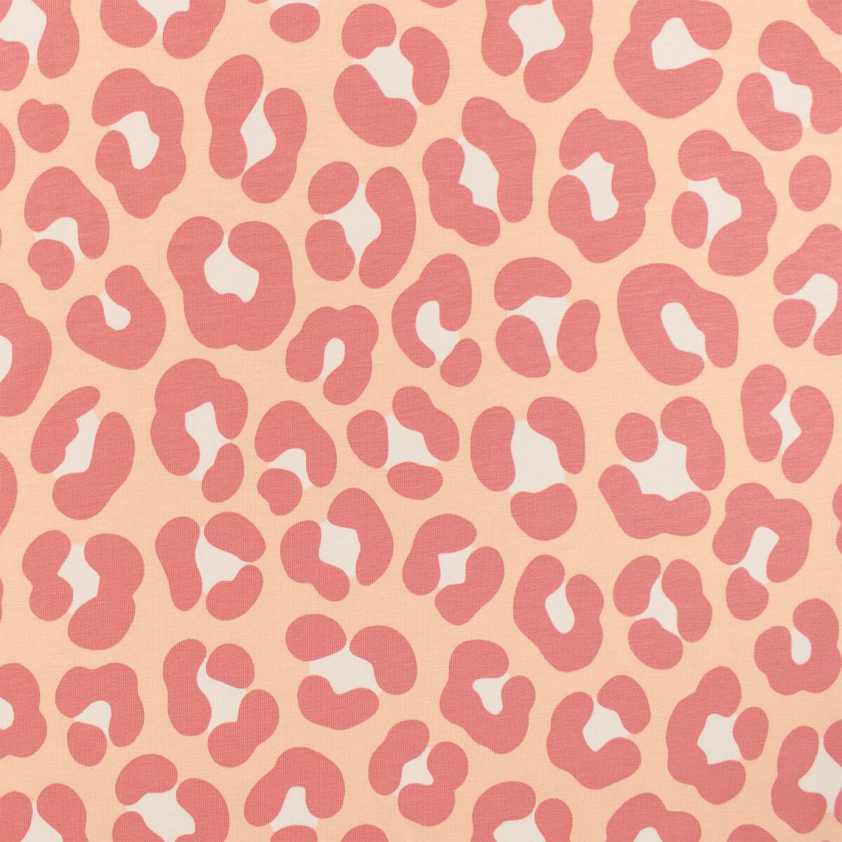 Jersey Stoff Leoprint , apricot