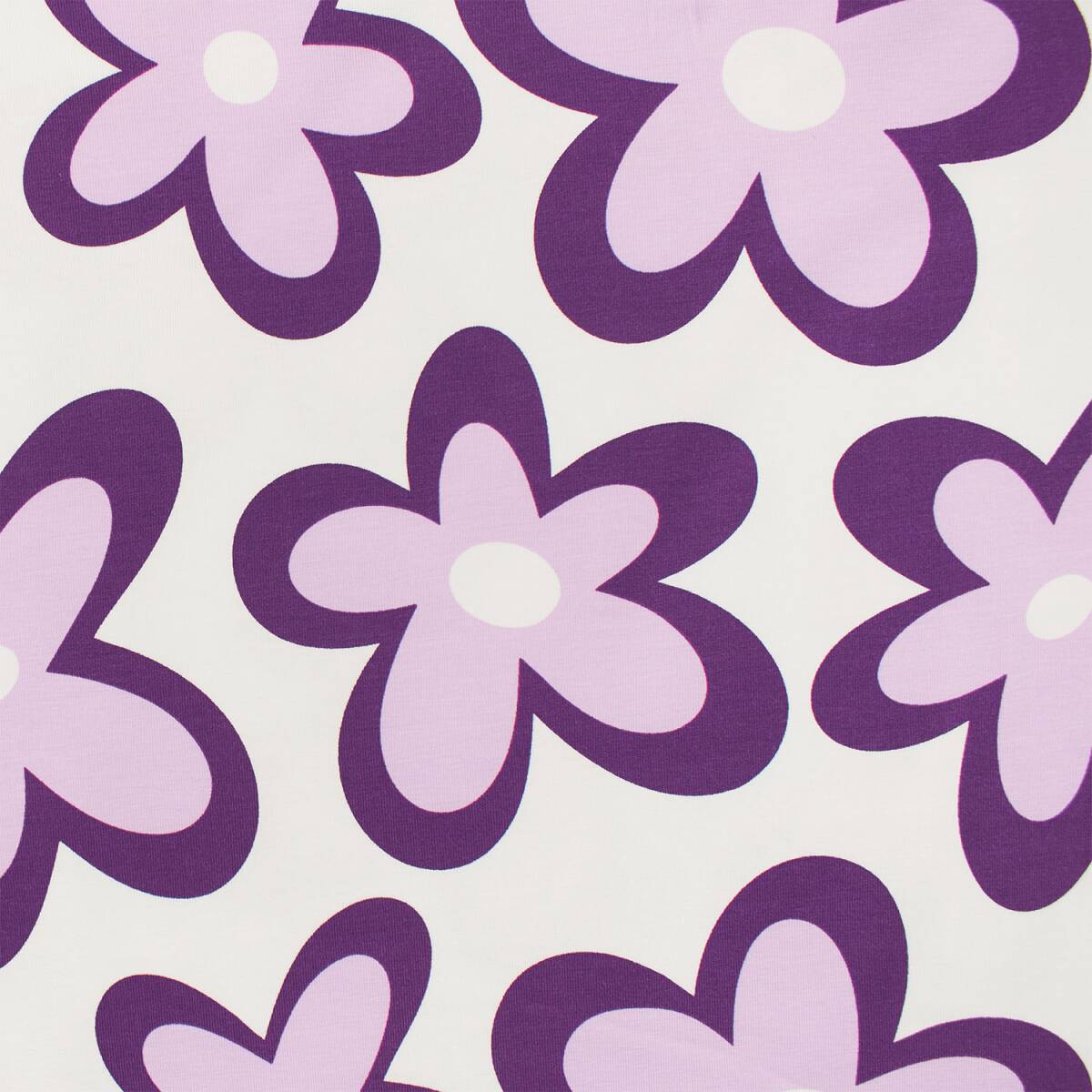 Jersey Stoff große Blumen, wei&szl box