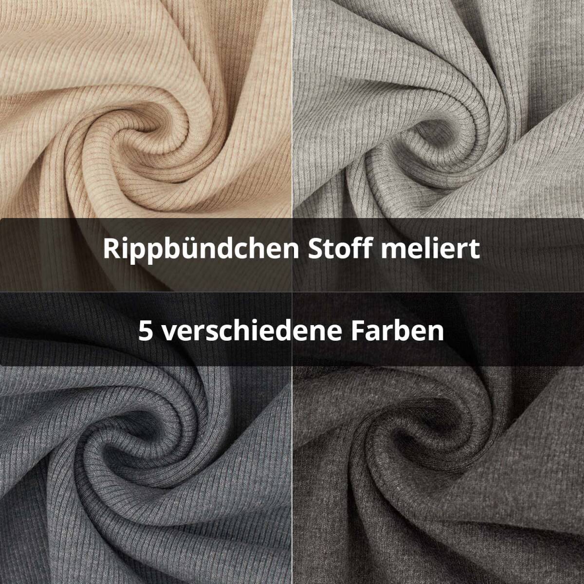 Rippbündchen Stoff meliert box