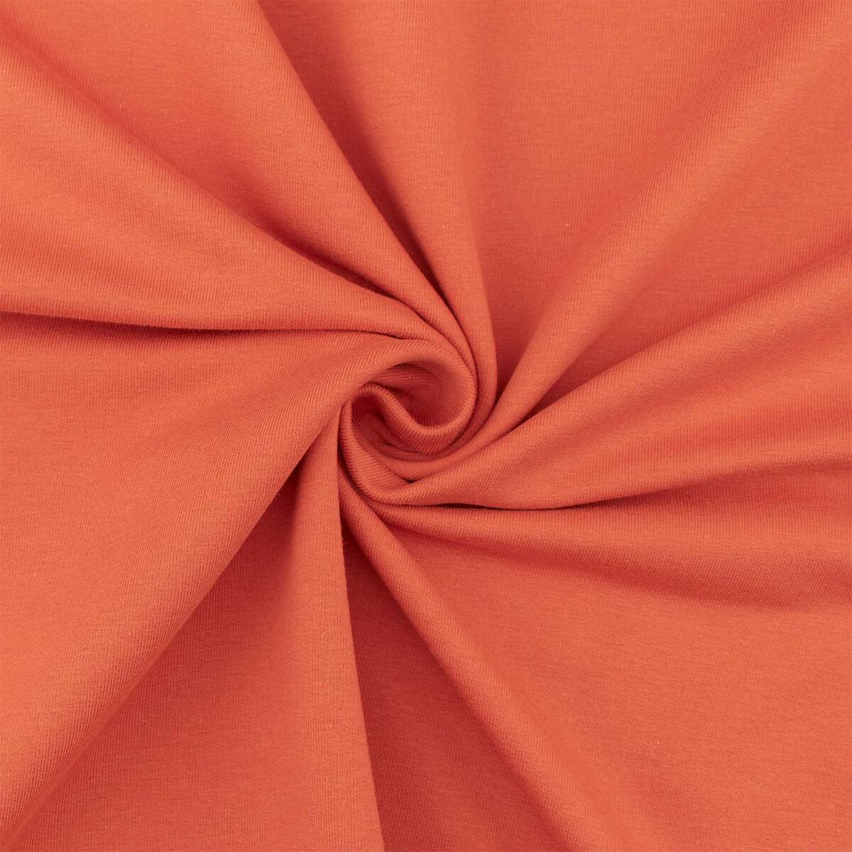 French Terry Stoff, uni orangerot *B-Ware*