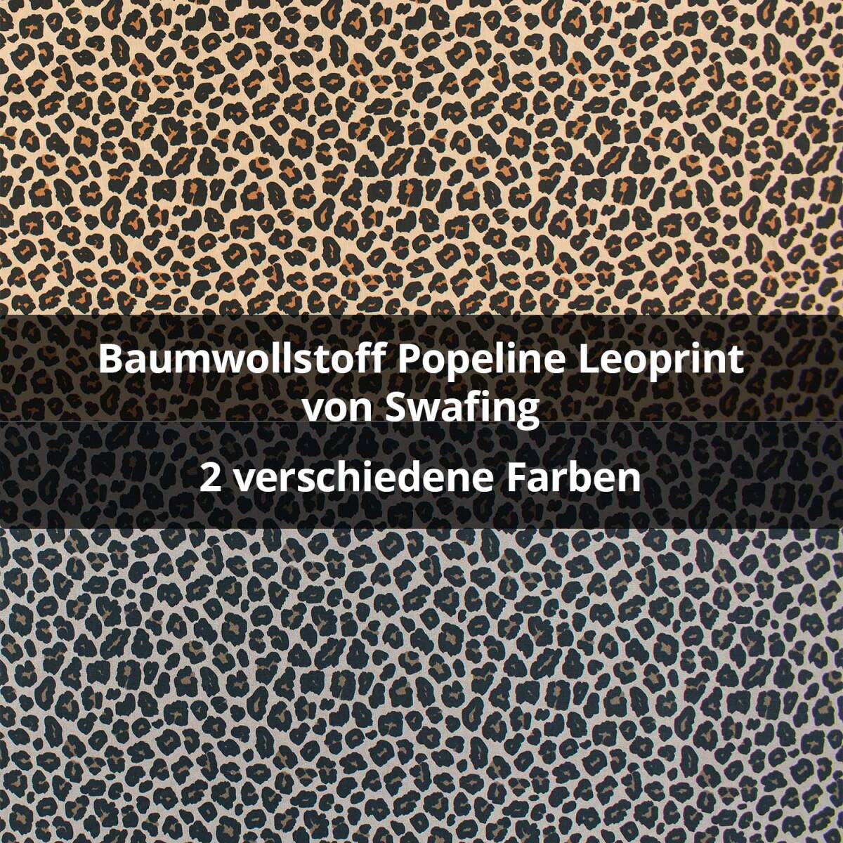 Baumwollstoff Popeline Leoprint