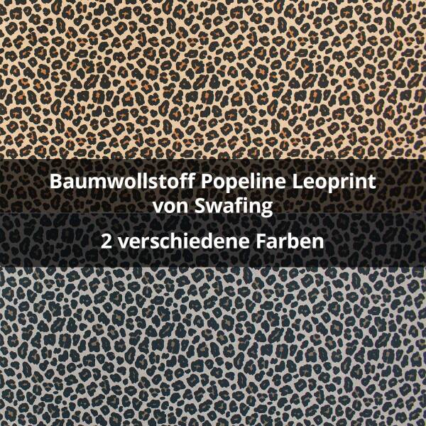 Baumwollstoff Popeline Leoprint