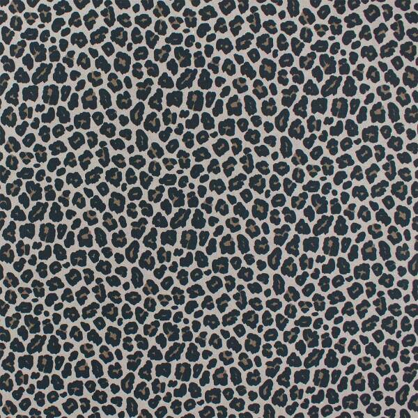 Baumwollstoff Popeline Leoprint, grau