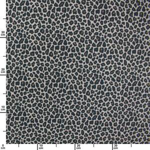 Baumwollstoff Popeline Leoprint, grau