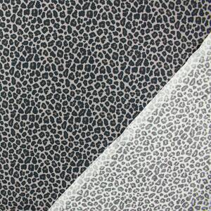 Baumwollstoff Popeline Leoprint, grau