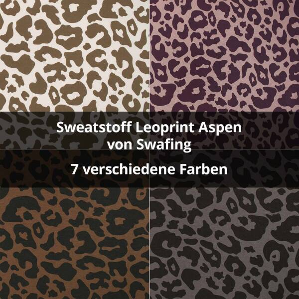 Sweatstoff Leoprint Aspen, angeraut