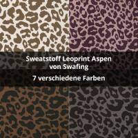 Sweatstoff Leoprint Aspen, angeraut