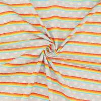 Jersey Stoff Sterne und Streifen