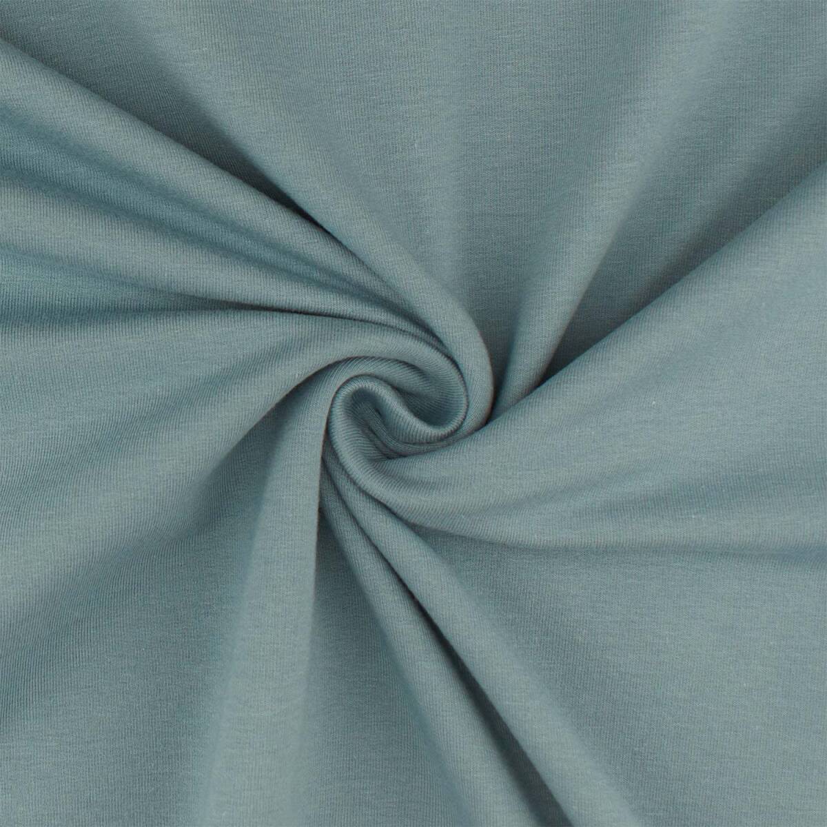 Sweatstoff Eike, angeraut, uni rauchblau box