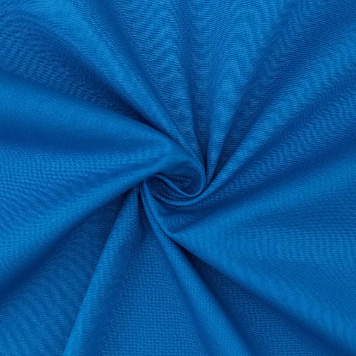Baumwollstoff Heide, uni royalblau box