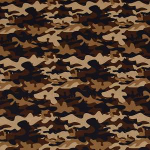 Baumwollstoff Camouflage, braun
