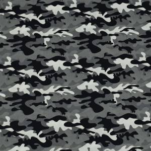 Baumwollstoff Camouflage, grau