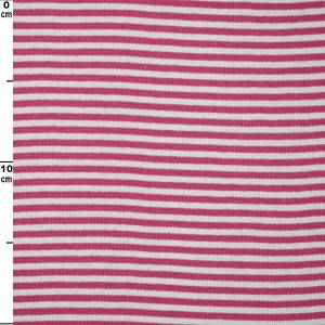 Ringelbündchen Lio, Streifen 4mm, pink/weiß