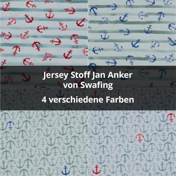  Jersey Jan, Anker, verschiedene Farben und Motive