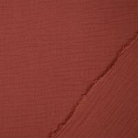 Musselin Sunny, Double Gauze, uni ziegelrot
