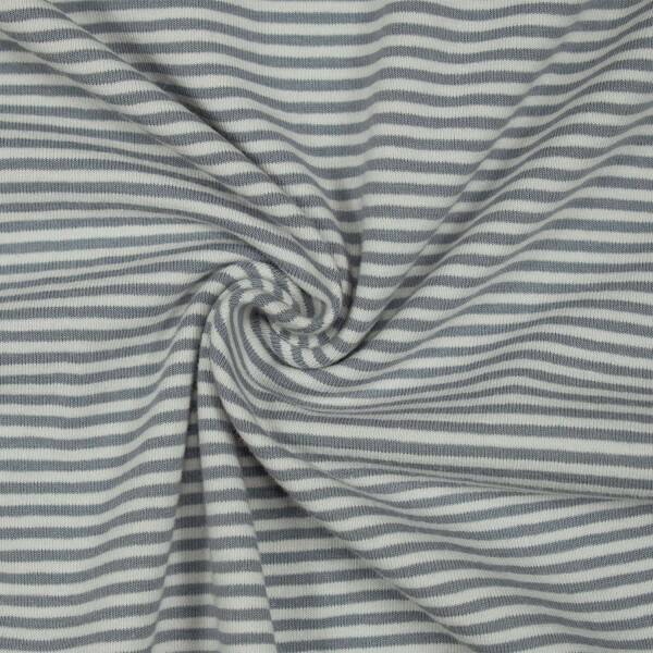 Jersey Noah, gestreift, 2mm, grau/ecru