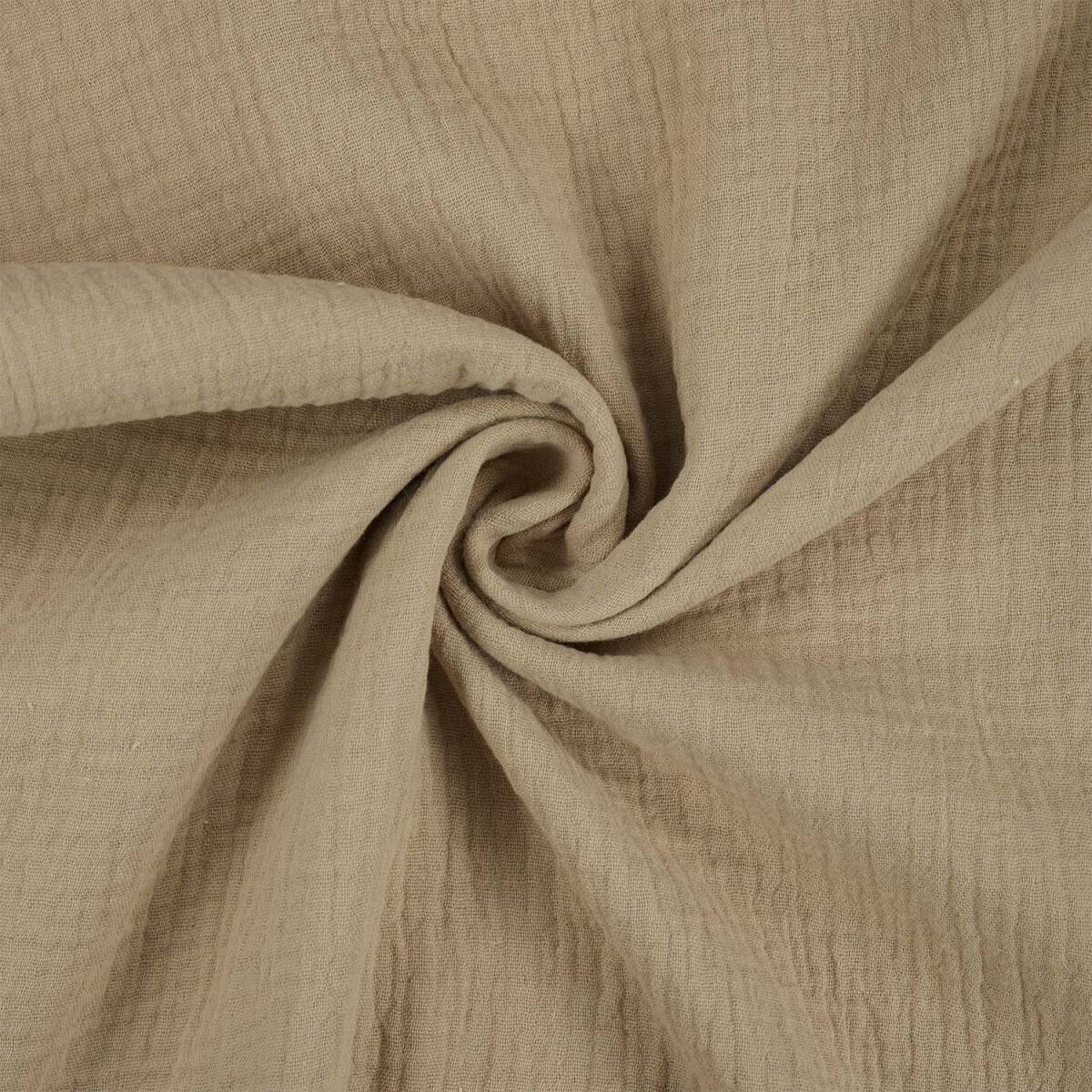 Musselin Sunny, Double Gauze, uni beige box