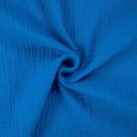 Musselin Sunny, Double Gauze, uni royalblau