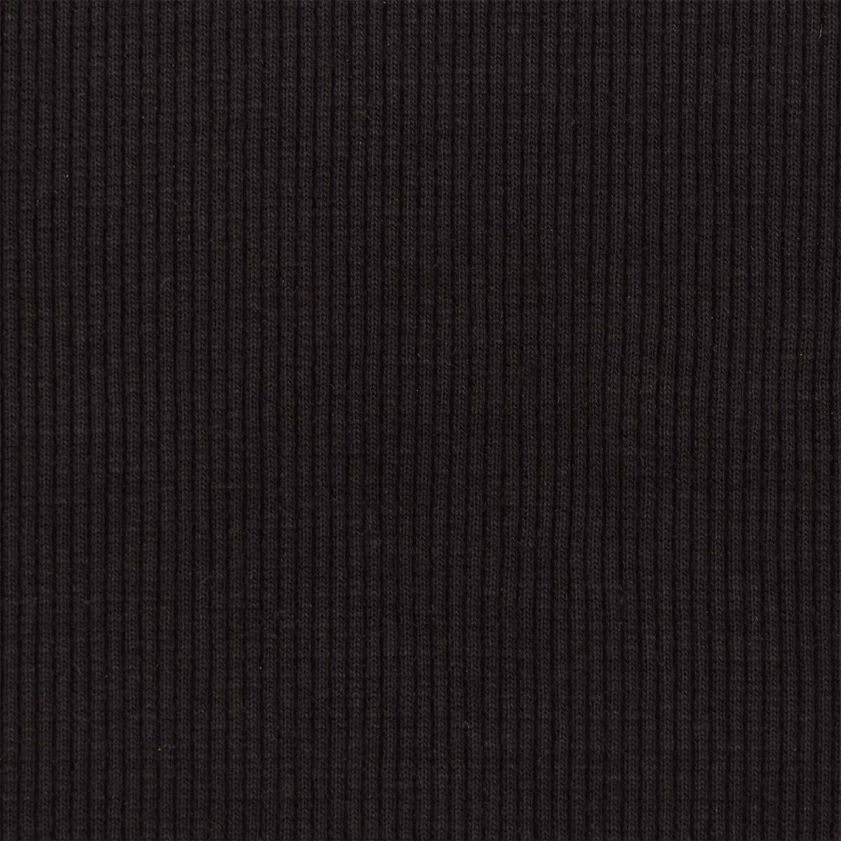 Rippjersey Stoff, uni schwarz box