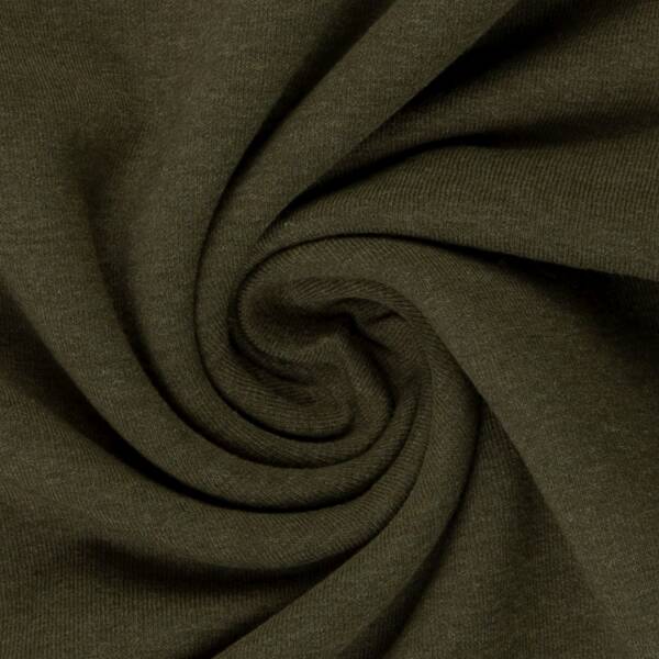 French Terry Maike melange, ungeraut, meliert, khaki