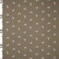 Musselin Schmetterlinge, Double Gauze, beige