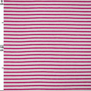 Jersey Mika, gestreift, 2,5mm und 5mm, pink/weiß