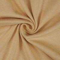 Ringelbündchen Streifen 1mm, Schlauchware, karamell