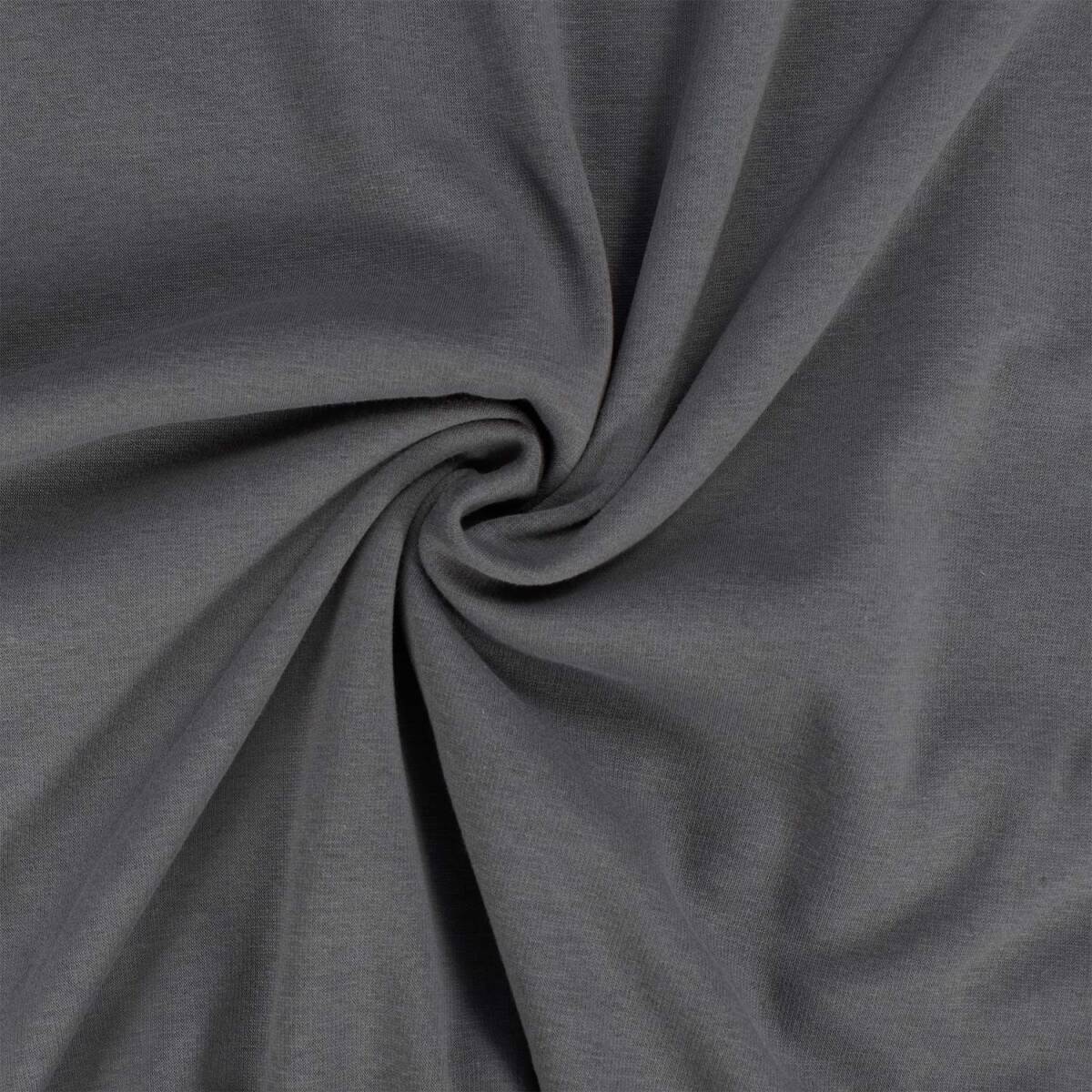 Alpenfleece Stoff, uni dunkelgrau box