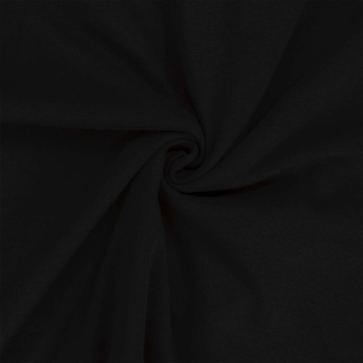 Alpenfleece Stoff, uni schwarz box