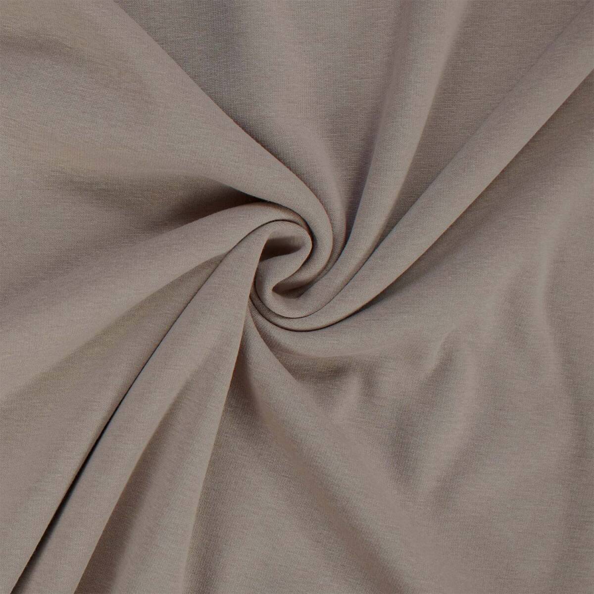Alpenfleece Stoff, uni taupe box