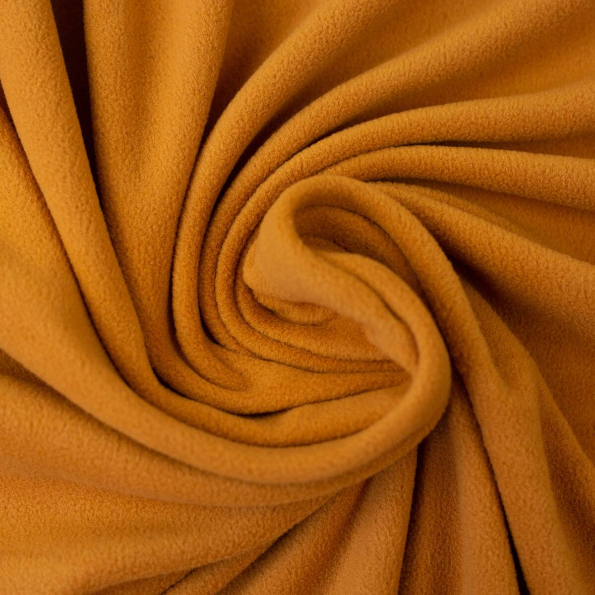Microfleece Stoff Fiona, uni ocker box