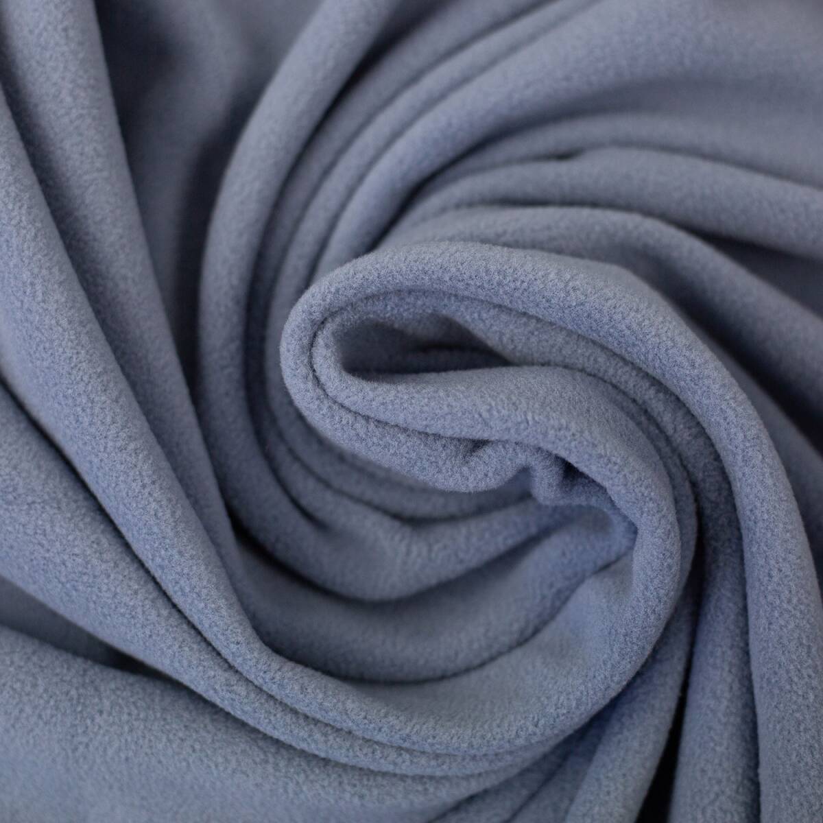 Microfleece Stoff Fiona, uni rauchblau box