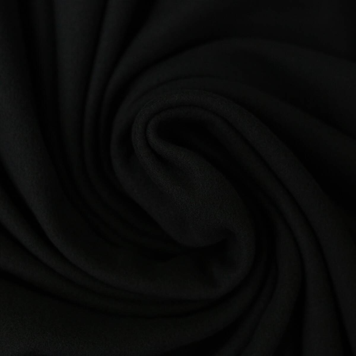 Microfleece Stoff Fiona, uni schwarz box