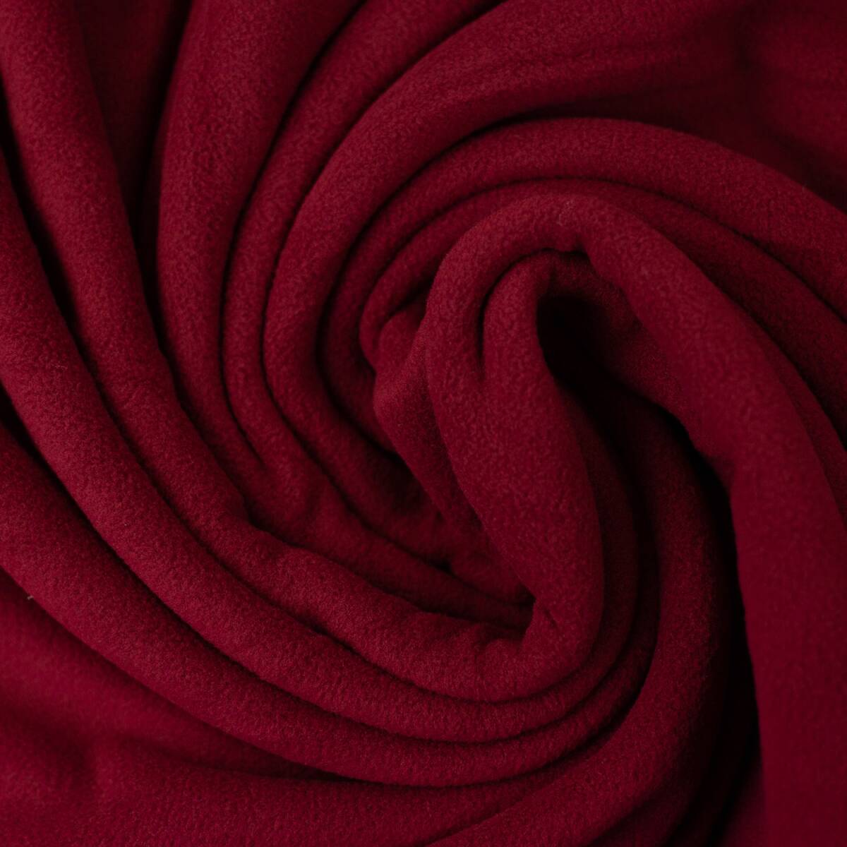 Microfleece Stoff Fiona, uni weinrot box