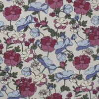 Jersey Blumen, ecru