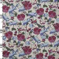 Jersey Blumen, ecru